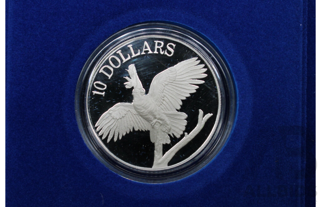 Australian RAM 1990 ''Birds of Australia''  $10 Cockatoo Silver Proof Coin