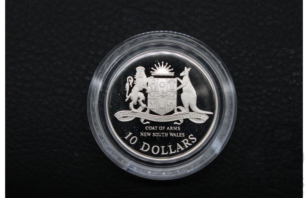 Collection of Australian RAM 1985-1987 ''State Series'' $10 Silver Proof Coins - Lot of 3