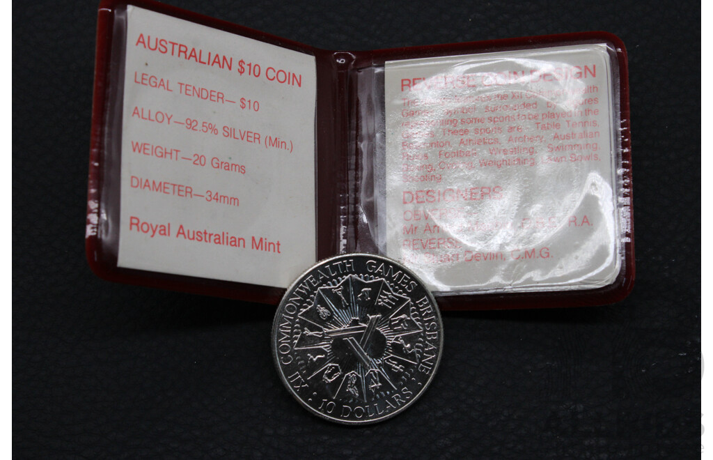 Collection of Australian RAM  ''Commomwealth Games'' $10 Proof Coins - 7 Coins
