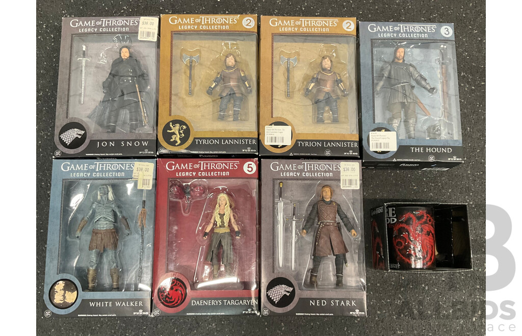 Assorted Game of Thrones - Legacy Collection - Collectable Action Figures and Mug - Lot of 8