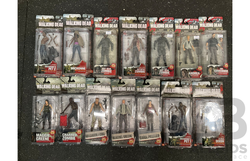 Assorted the Walking Dead Collectable Action Figures - Lot of 14