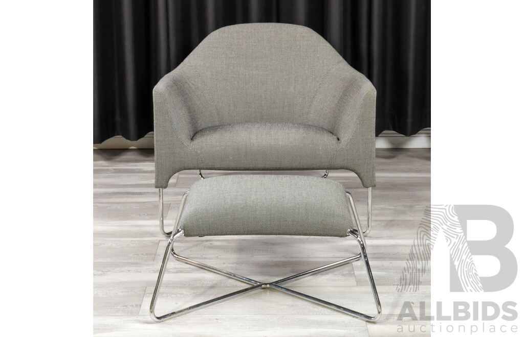 Bali Armchair and Footstool by Carlo Colombo for Poliform