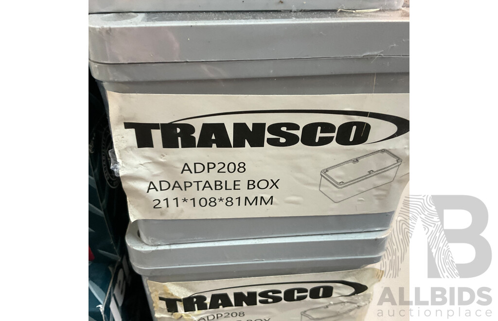 Clipsal 56L2 Mounting Enclosure Lid & 56E2 Mounting Enclosure & Transco ADP208 Adaptable Box - Lot of 15