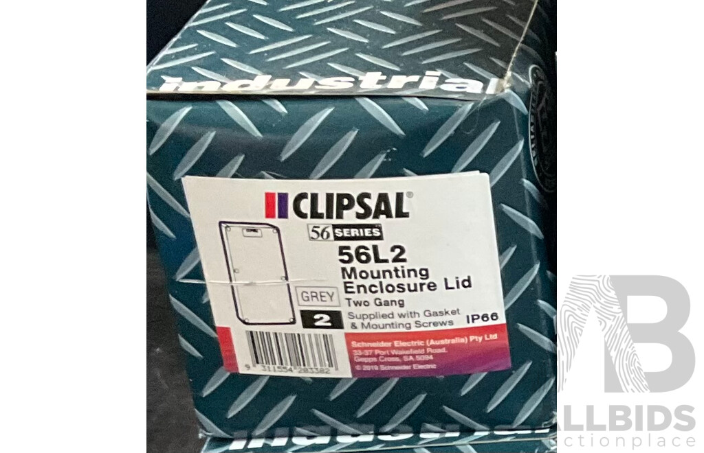 Clipsal 56L2 Mounting Enclosure Lid & 56E2 Mounting Enclosure & Transco ADP208 Adaptable Box - Lot of 15