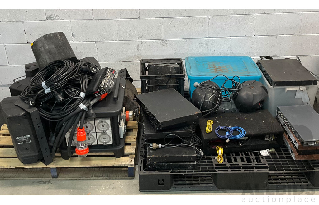Portable Power Distribution Box and Pallet of Party Eletric Equipment - Untested