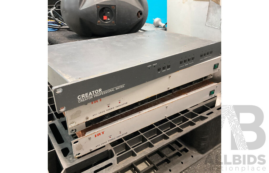 Portable Power Distribution Box and Pallet of Party Eletric Equipment - Untested