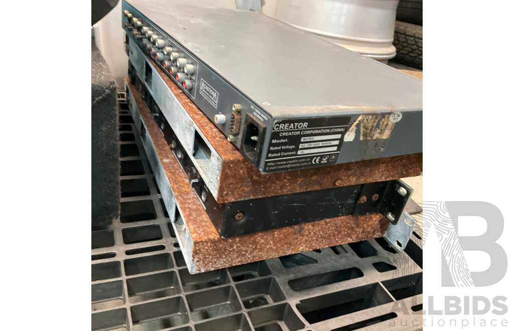 Portable Power Distribution Box and Pallet of Party Eletric Equipment - Untested