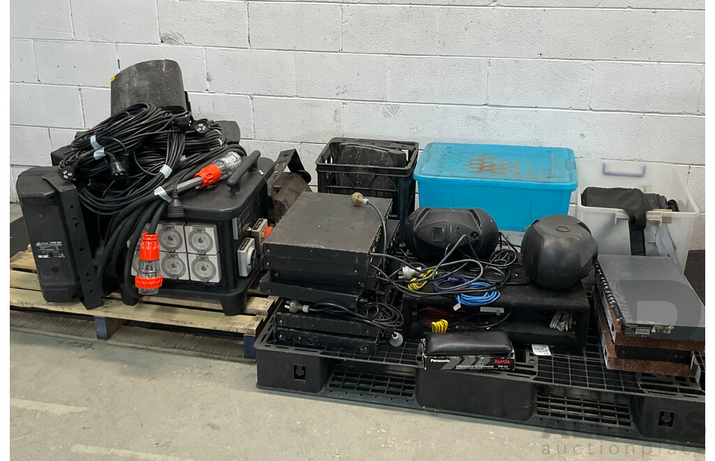 Portable Power Distribution Box and Pallet of Party Eletric Equipment - Untested
