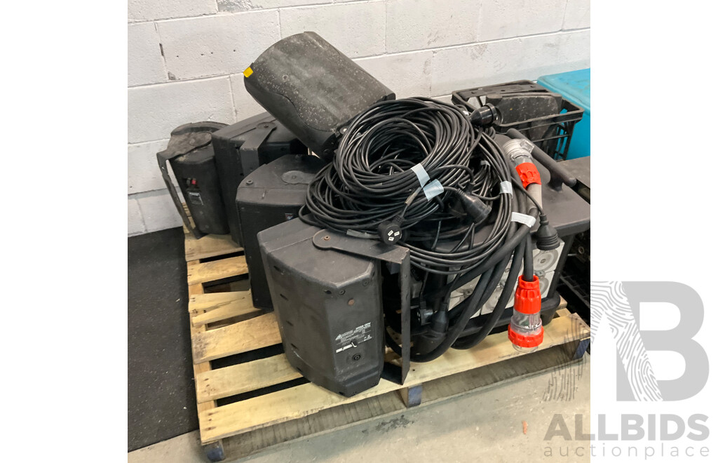 Portable Power Distribution Box and Pallet of Party Eletric Equipment - Untested