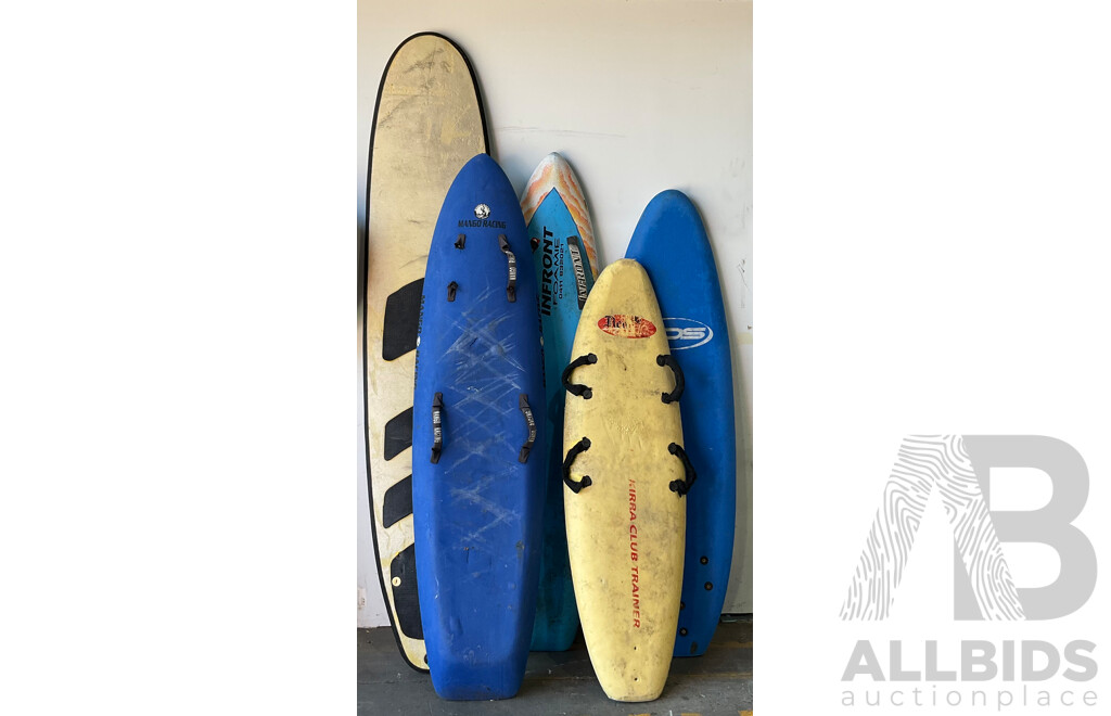 Assorted Surboard - Soft-top Surboard ,Training Boards - Lot of 5