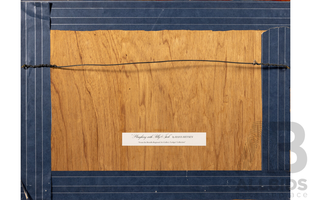 Sir Hans Heysen, (German Born Australian, 1877-1968), Hahndorf Cottages in Moonlight, Reproduction Print After Original 1910 Medium Pastels, 33 x 38 cm (frame)