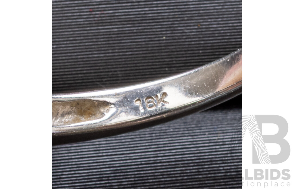 18ct White Gold Diamond Cluster Ring, Est TDW 0.50ct, Size O, 3.77 Grams