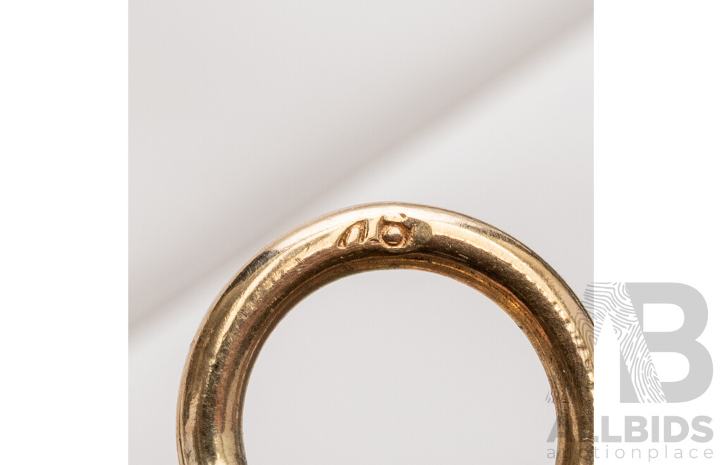 9ct Vintage Garnet Filigree Heart Drop Fob Pendant, 50mm, 8.52 Grams