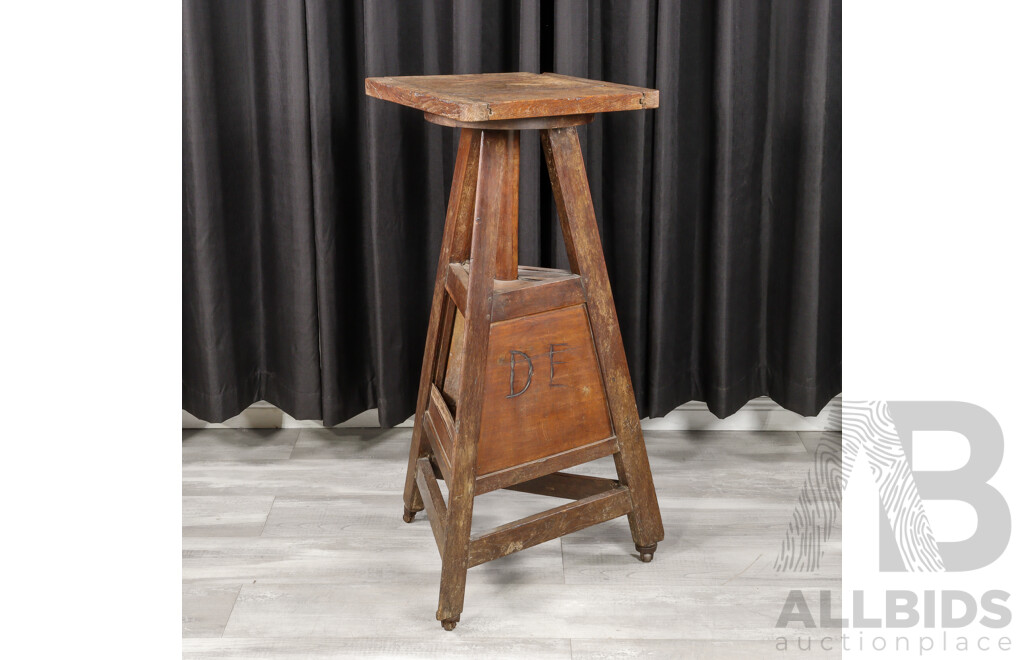 Antique French Oak Sculptors Stand