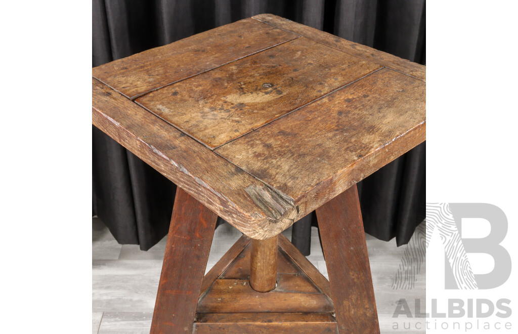Antique French Oak Sculptors Stand