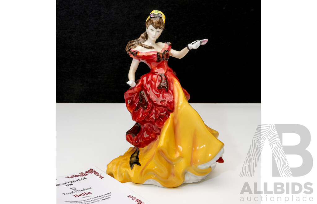 Boxed Royal Doulton 'Belle' Figure with Certificate, Model HN3703