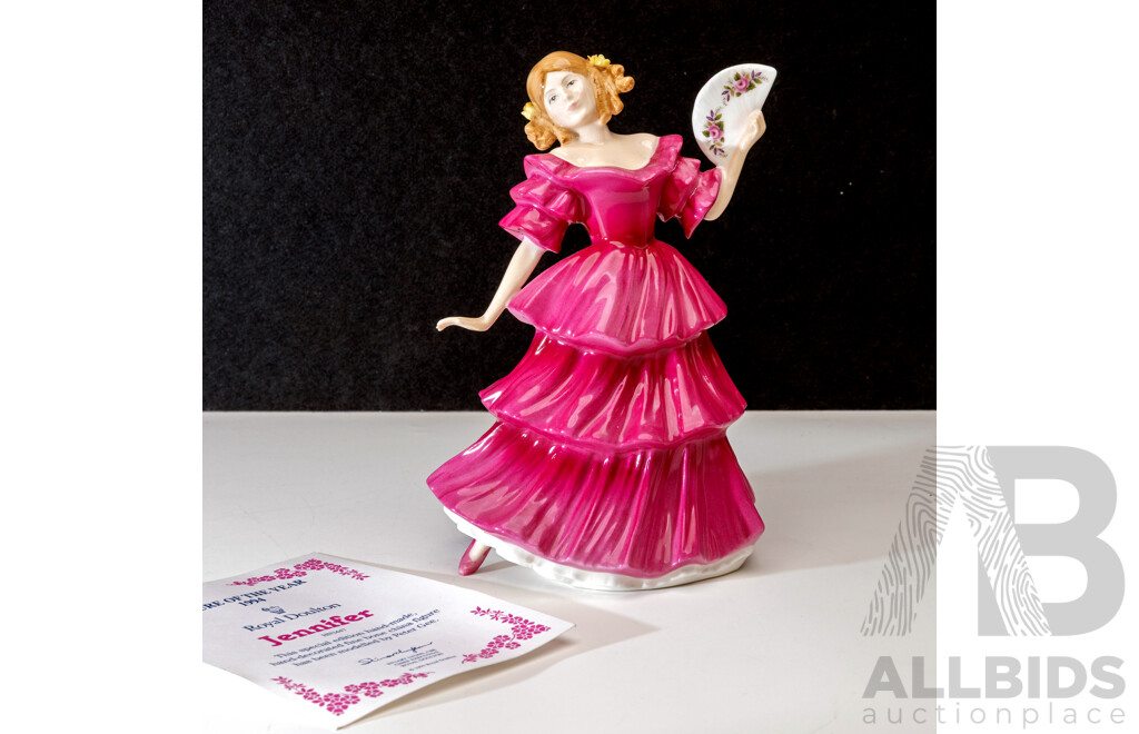 Royal Doulton 'Jennifer' Figure with Certificate, Model HN3447