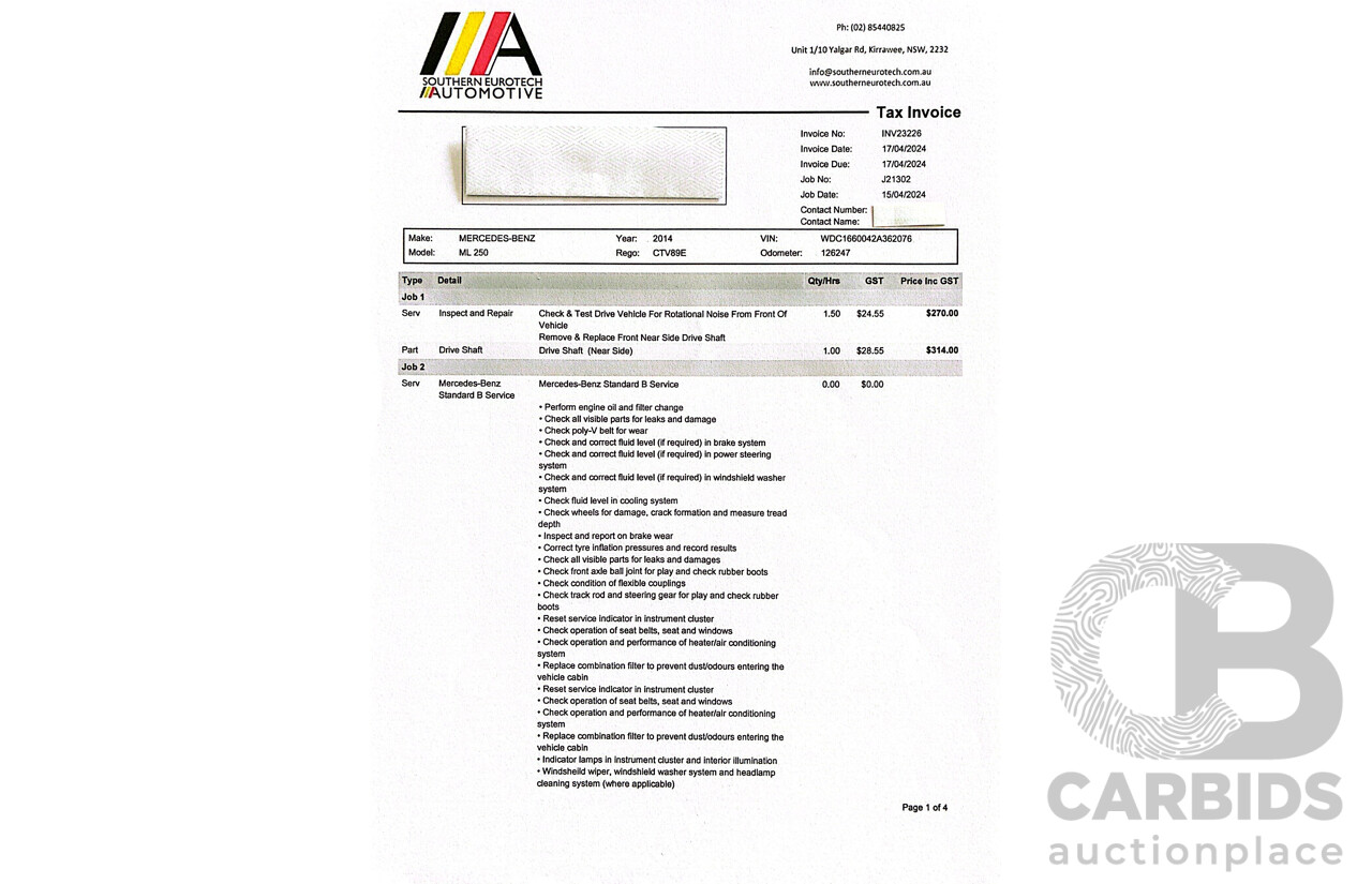 3/2014 Mercedes-Benz ML 250 CDI Bluetec (4x4) 166 4d Wagon Diamond Silver Metallic Turbo Diesel 2.1L