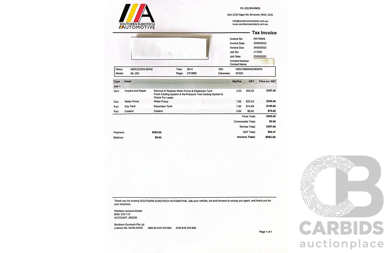 3/2014 Mercedes-Benz ML 250 CDI Bluetec (4x4) 166 4d Wagon Diamond Silver Metallic Turbo Diesel 2.1L