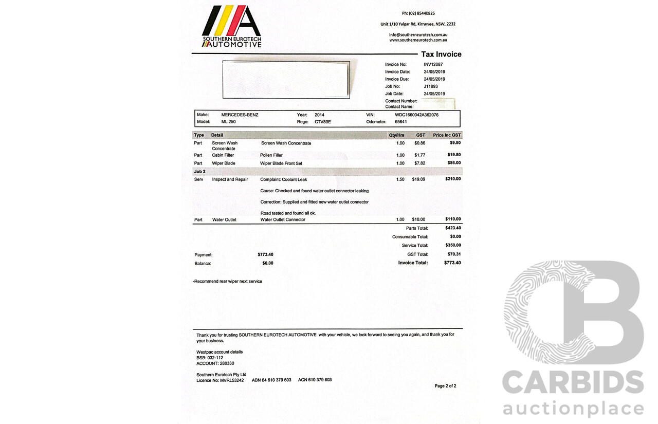 3/2014 Mercedes-Benz ML 250 CDI Bluetec (4x4) 166 4d Wagon Diamond Silver Metallic Turbo Diesel 2.1L