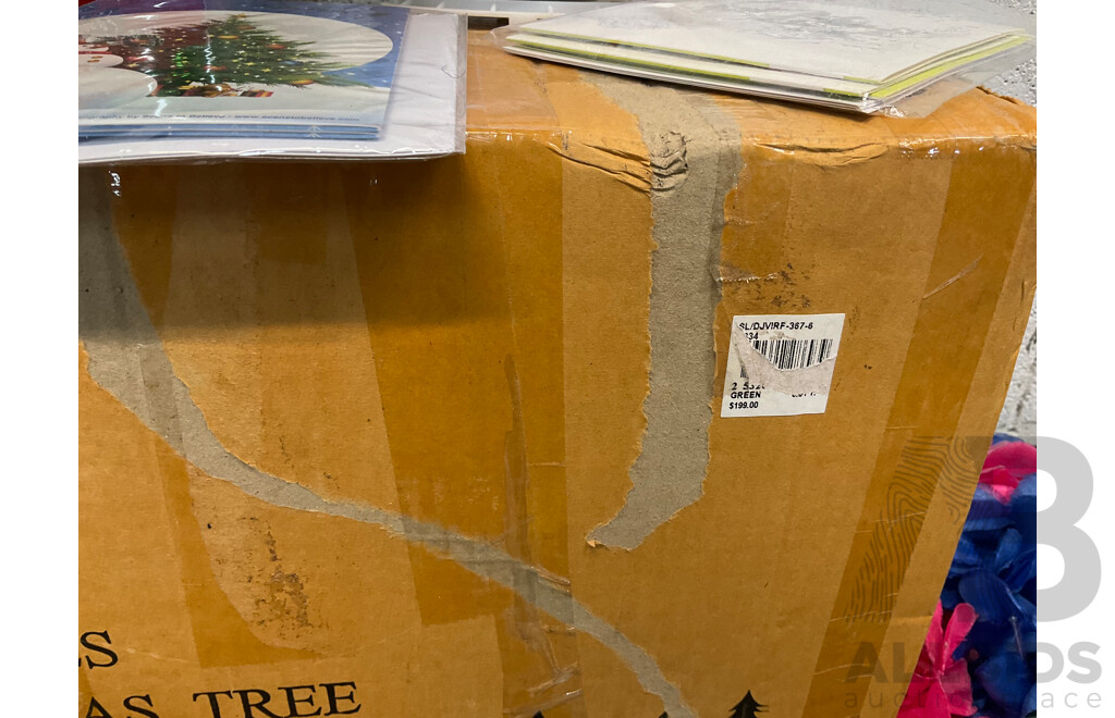 Assorted Christmas - Including David Jones Tree, Halloween, Birthday Decorations and Artificial Flowers