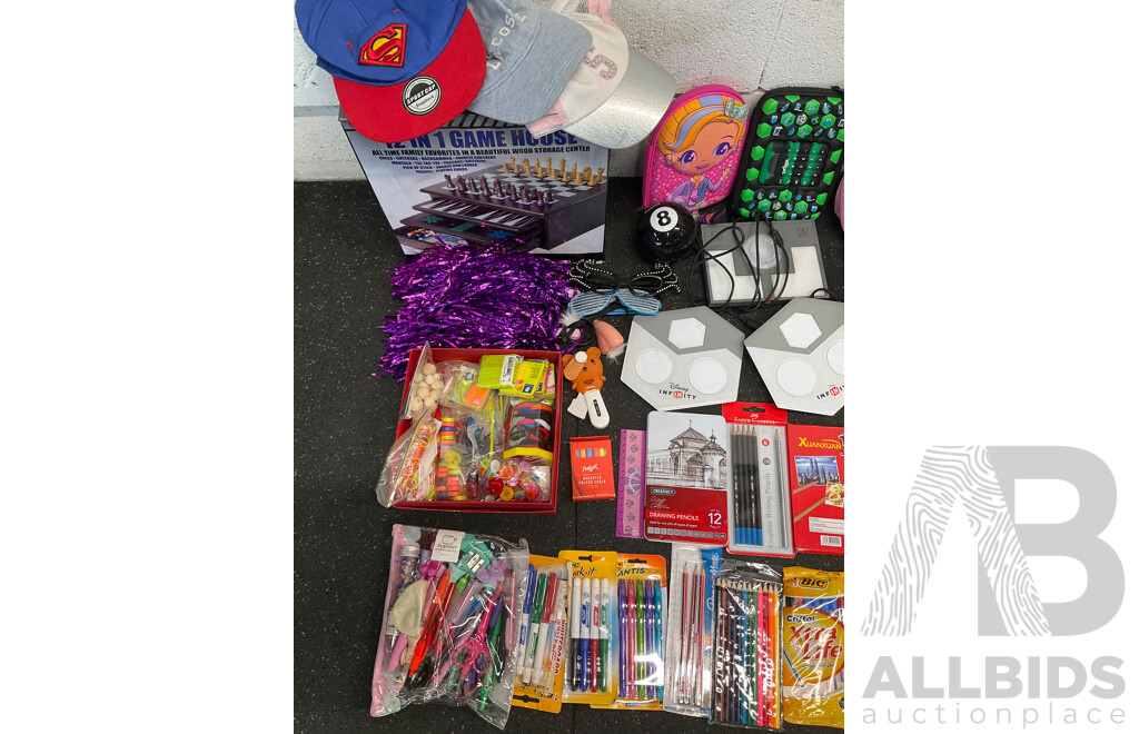 Assorted Kids Games, Crafts, DVDs, Harry Potter Bag with Accessories and Others