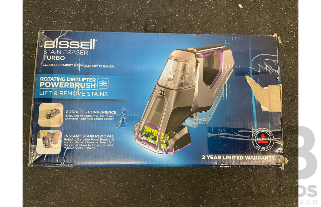 BISSELL Stain Eraser Turbo - Cordless Carpet & Upholstery Cleaner