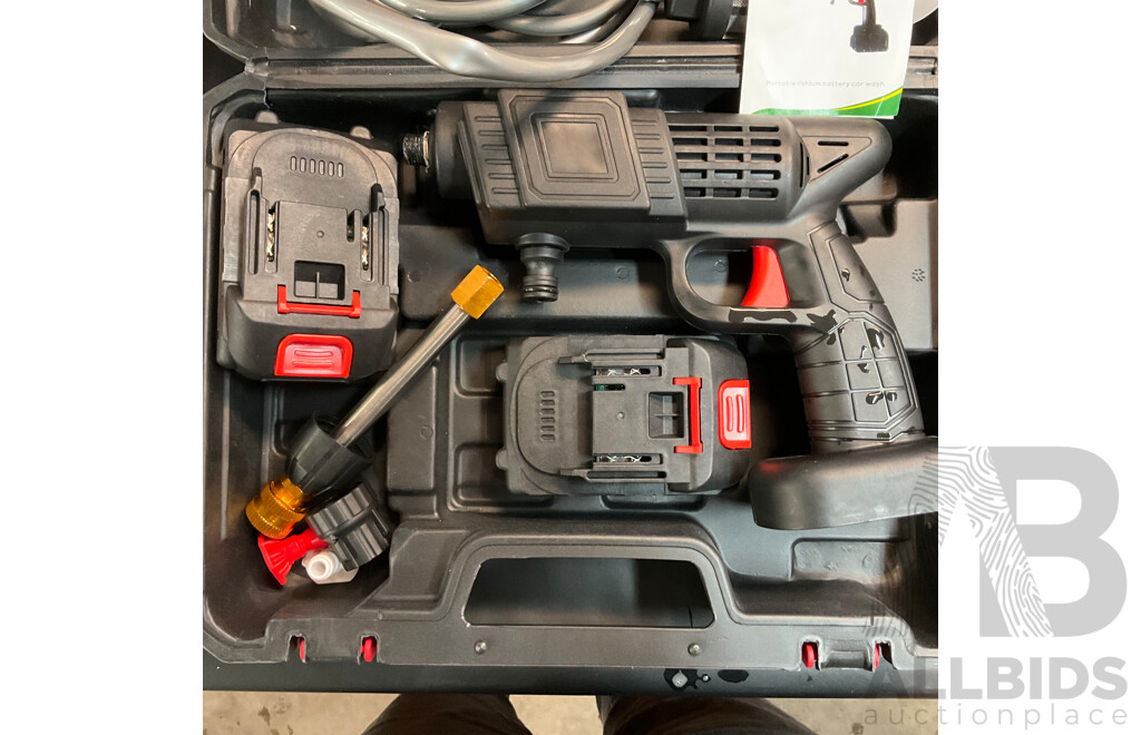 Assorted Household Items Includes Electric Car Washing Machine, Outdoor Light and More