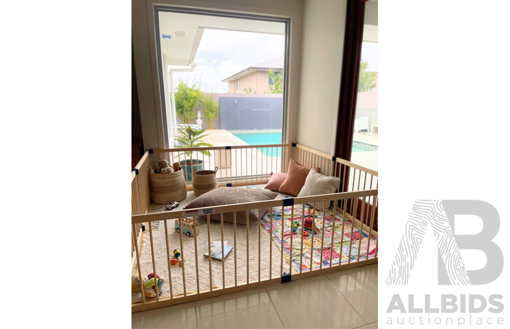 KIDDY Cots Wooden Baby Playpen - 8 Panel