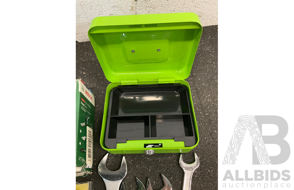 Assorted Tools and Storage Solution, Including BOSH Easy Shear, STANLEY and More