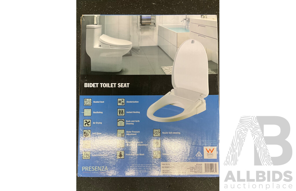 PRESENZA  Smart Bidet Toilet Seat White (QTA025) - ORP $469.99