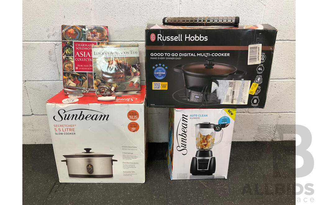 SUNBEAM Slow Cooker and Blender, RUSSELL HOBBS Multi Cooker and More