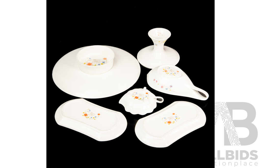 Collection of Mikasa 'Just Flowers' Ceramics (6)