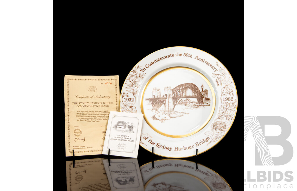 Sydney Harbour Bridge 50th Anniversary Commemorative Plate by Westminster