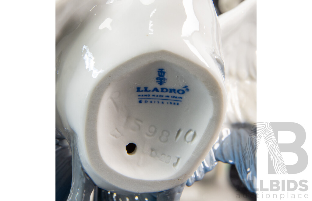 Collection of Five Lladro Porcelain Bird Figures