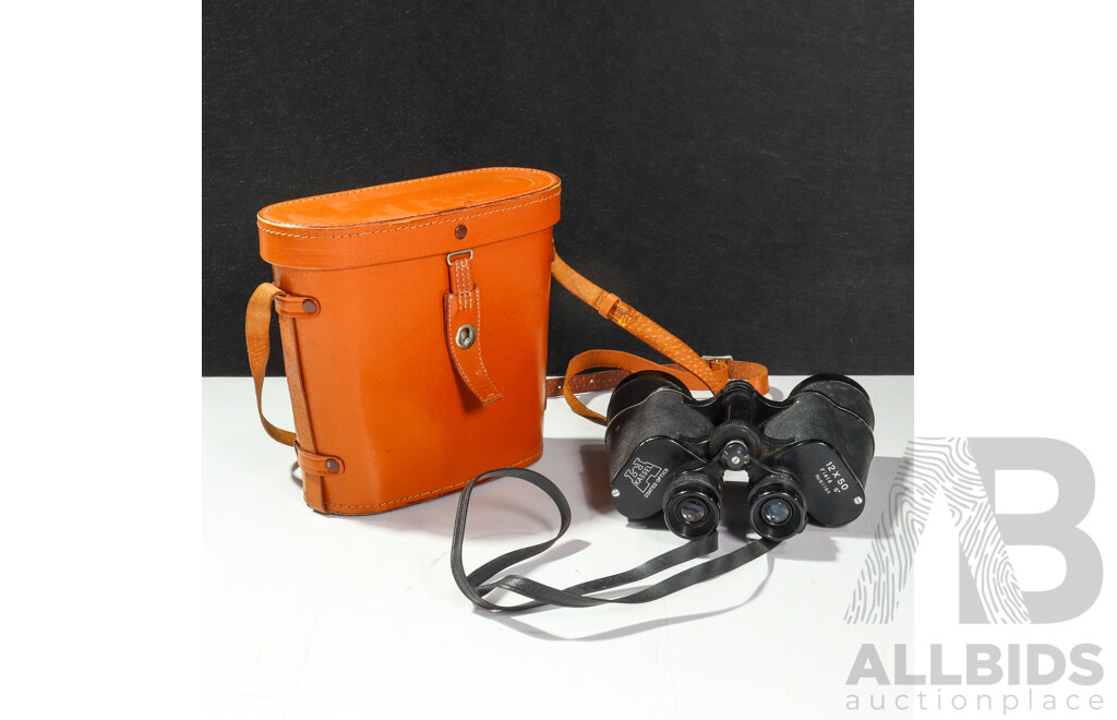 Pair of Cased Vintage Kassel 12x50 Field Binoculars