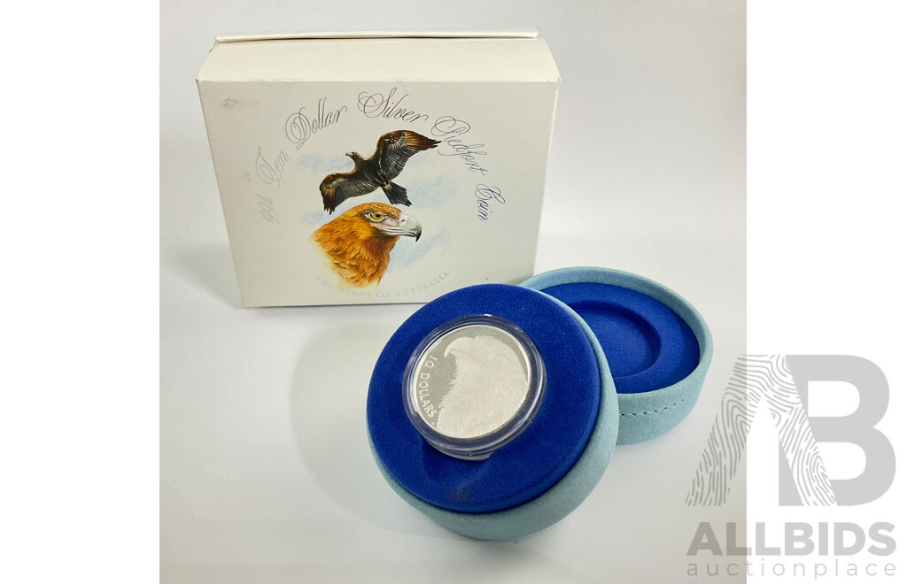 Australian RAM 1994 Five Dollar Silver Piedfort Coin, Wedge Tailed Eagle Coin .925