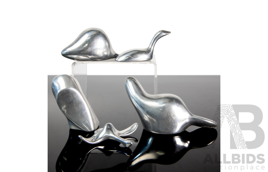 Nice Collection of Carl Hoselton Canada Polished Aluminium Animals