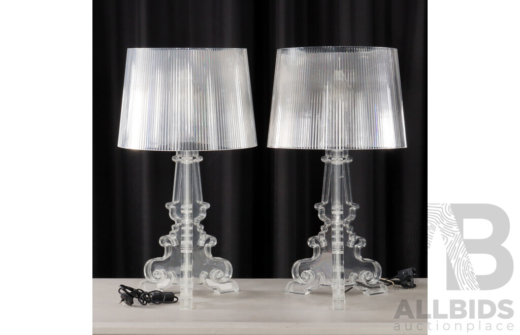 Pair of Replica Bourgie Table Lamps Designed by Ferruccio Laviana