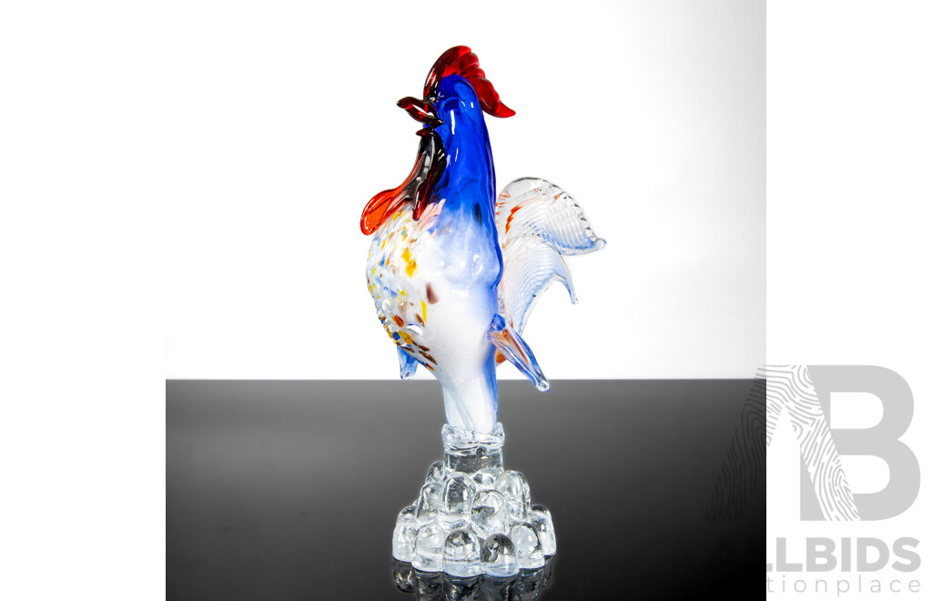 Vintage Art Glass Rooster