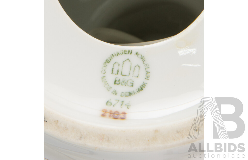 Vintage Danish Porcelain Table Lamp by Bing & Grøndahl, Copenhagen, Mid-Century