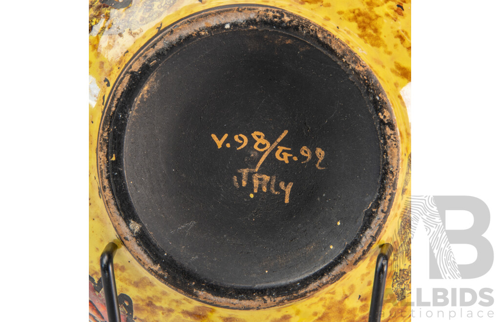 Mid Century Italian Ceramic Vase Designed by Alvino Bagni