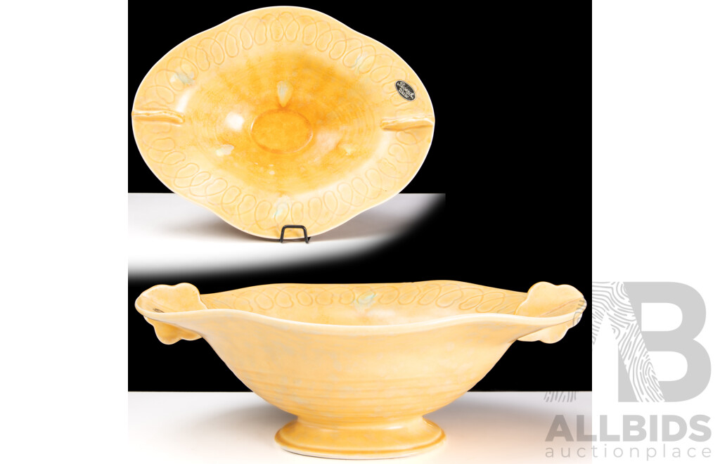 Beswick Art Deco Drip Glazed Footed Bowl with Original Label