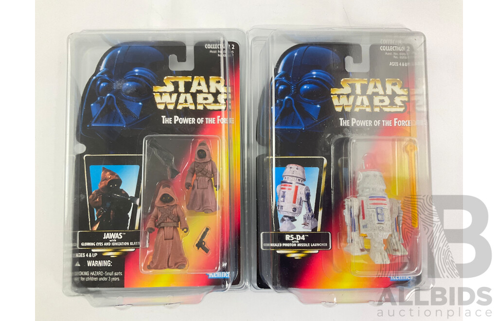 1996 Kenner Star Wars The Power of the Force Figures, Jawas and R5-D4 New Old Stock