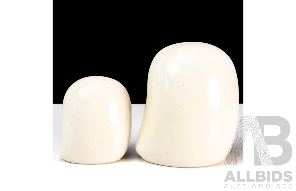 Two Howard Pierce (American) Glazed Ceramic Owls