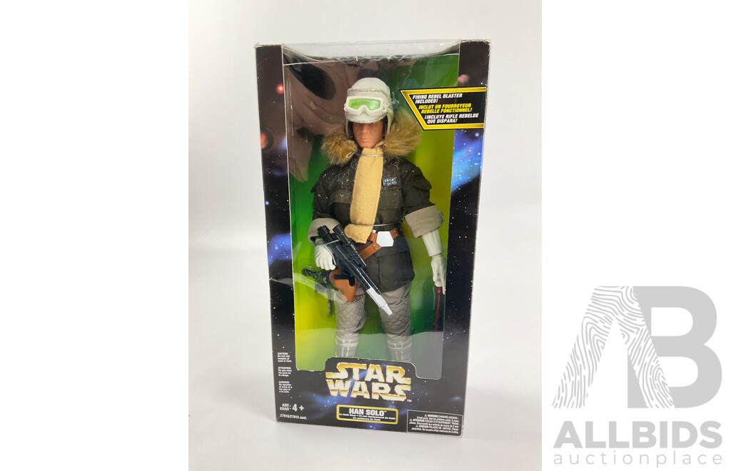 1997 Kenner Star Wars Han Solo in Hoth Gear in Original Box, Height 34cm
