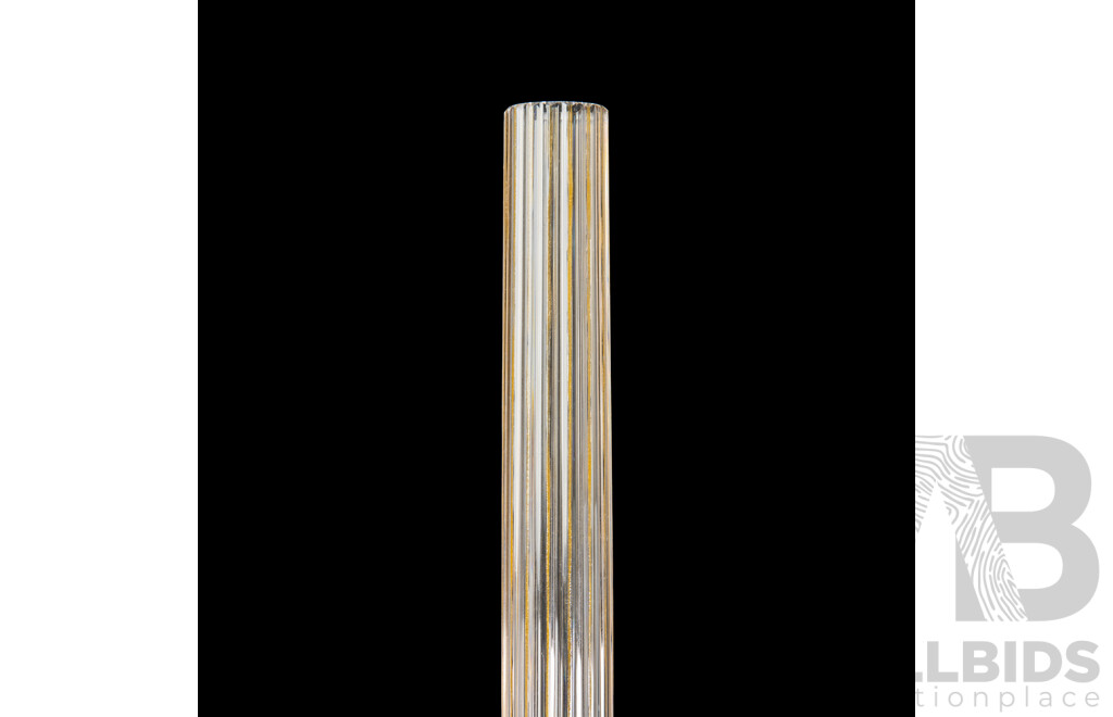 Large Le Verre Francais (Schnieder) Studio Vase with Long Neck and Bulbous Base