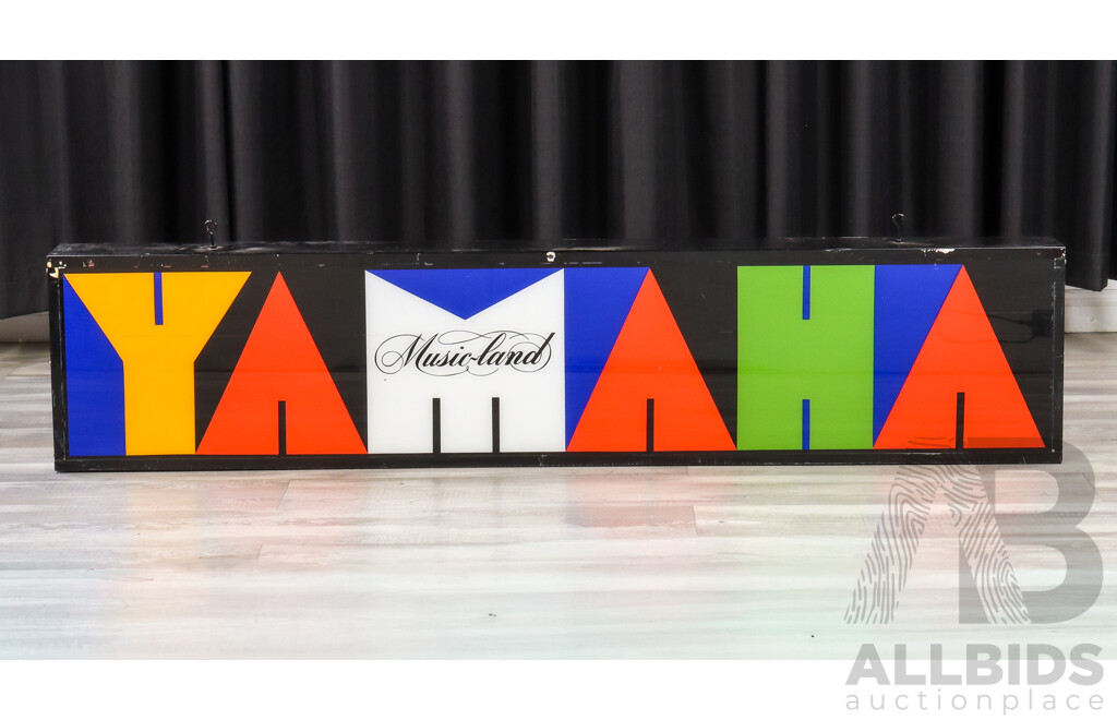 Very Large Double Sided Yamaha Music Land Sign