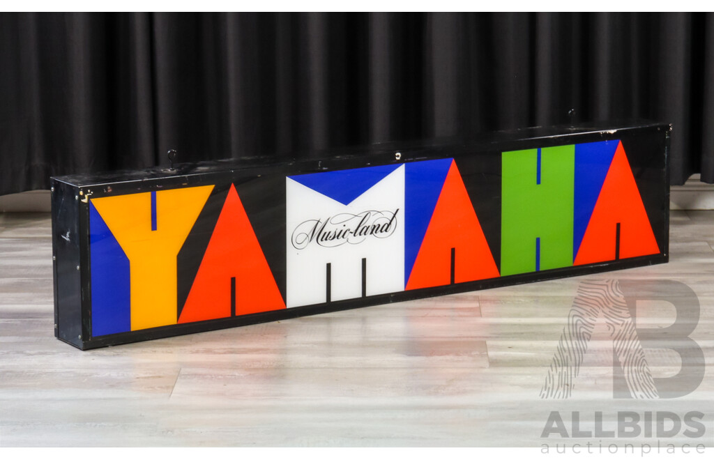 Very Large Double Sided Yamaha Music Land Sign