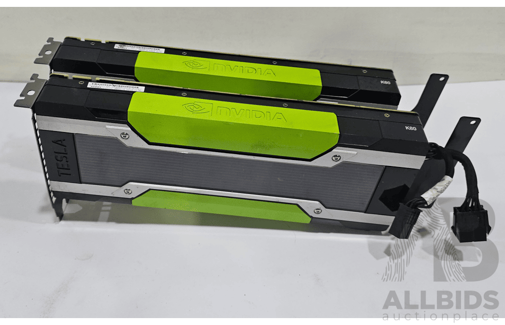 NVIDIA Tesla K80 24GB GDDR5 Graphics Card - Lot of Two